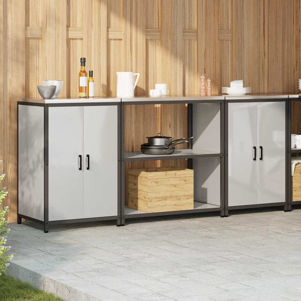 Küchen Aufbewahrungsset Silber Verzinkt 3-teilig