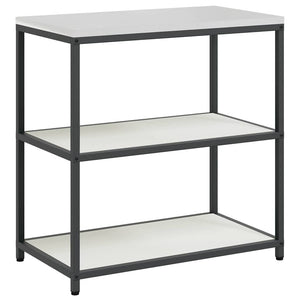 Küchen Aufbewahrungsset mit Regal, Weiß Stahl, 3-teilig
