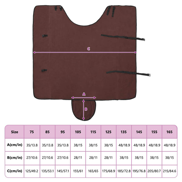 vidaXL Horse Rug Full Dark Brown 155 cm Polyester