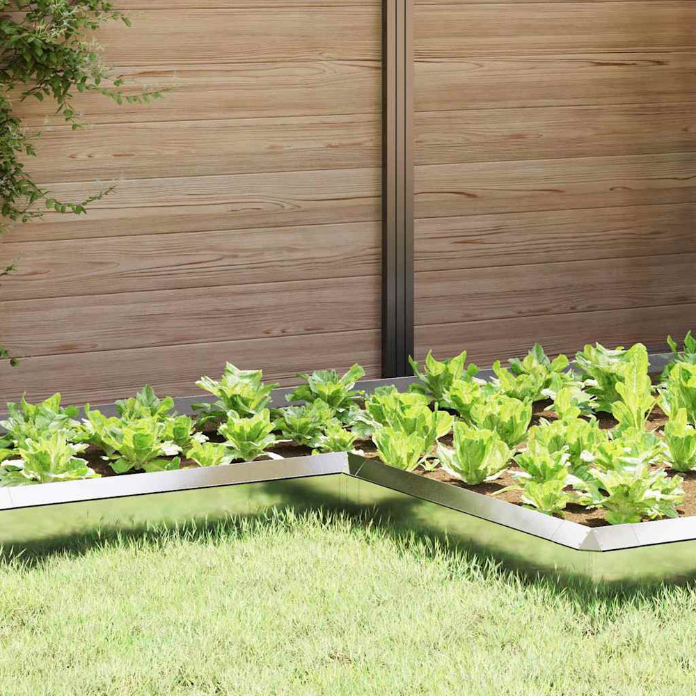 vidaXL Snail Barrier Silver 10 x 10 x 25 cm Stainless Steel