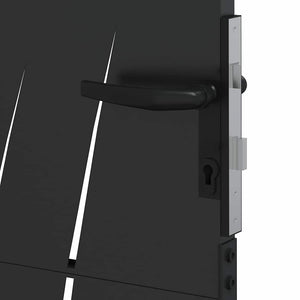 vidaXL Garden Gate Black 110 x 130 cm Powder-Coated Steel
