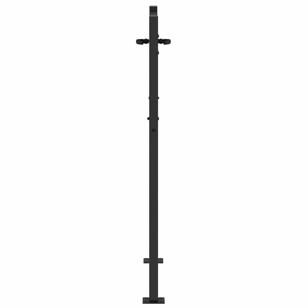 vidaXL Garden Gate Black 110 x 130 cm Powder-Coated Steel