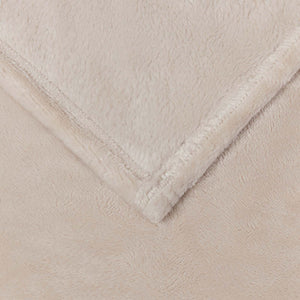 vidaXL Throw Blanket Beige 150 x 200 cm Fleece