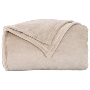 vidaXL Throw Blanket Beige 150 x 200 cm Fleece