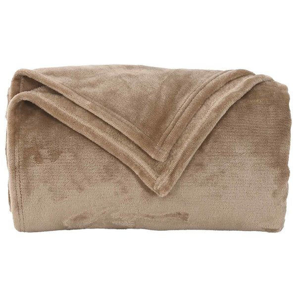 vidaXL Camel Throw Blanket 150 x 200 cm Fleece