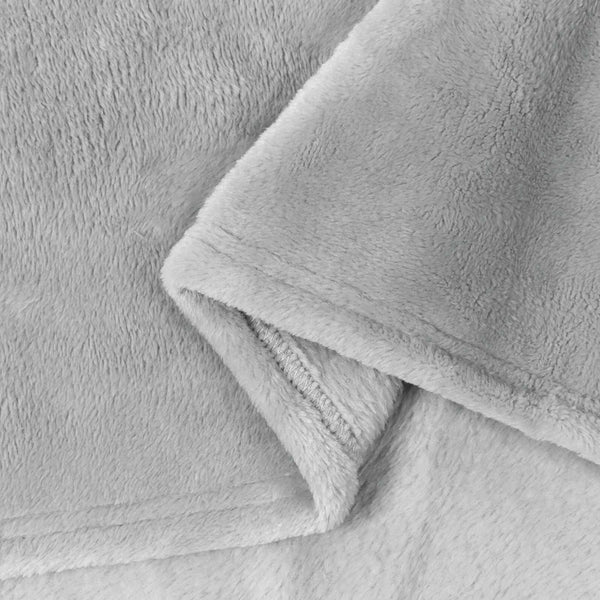 vidaXL Throw Blanket Grey 130 x 150 cm Fleece