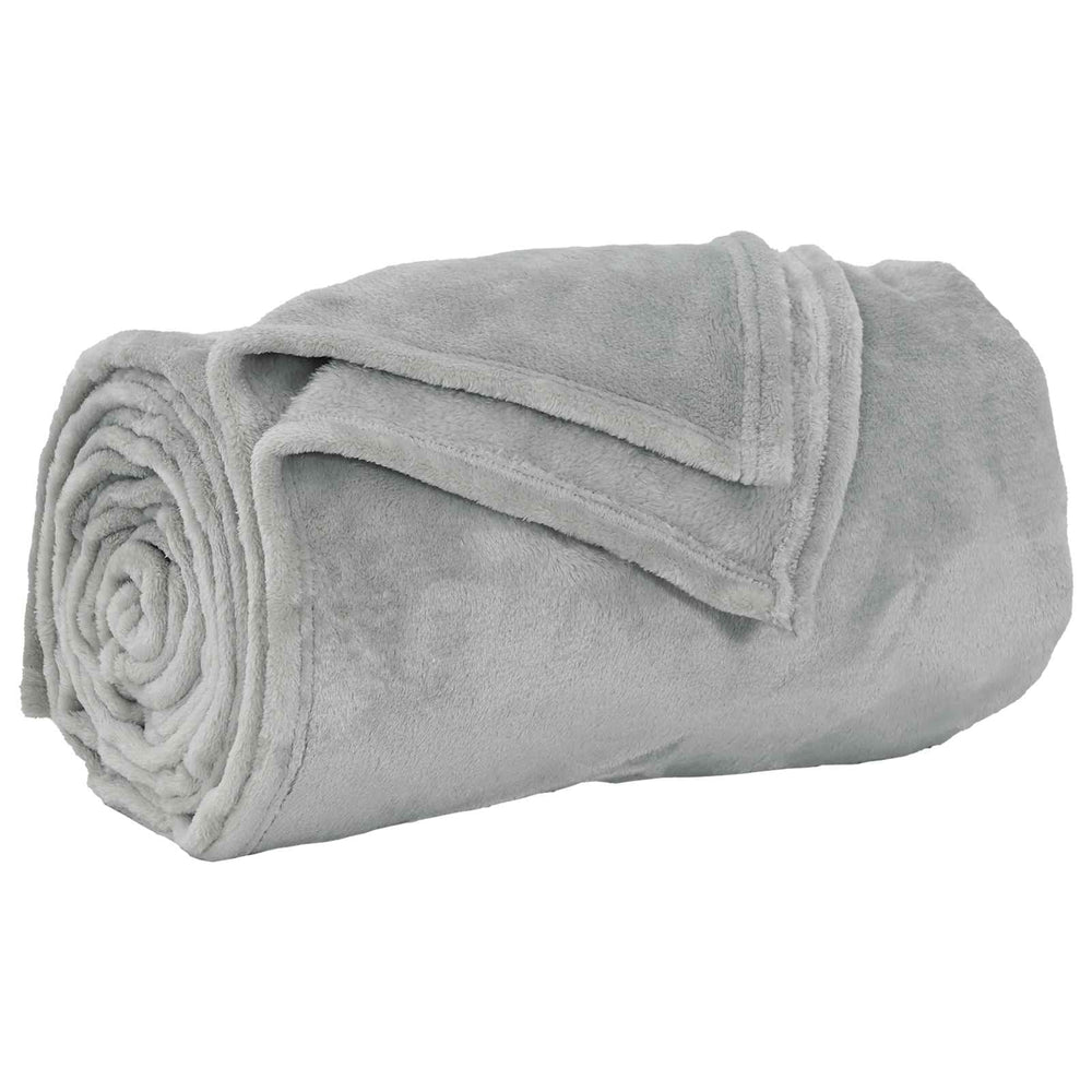 vidaXL Throw Blanket Grey 150 x 200 cm Fleece