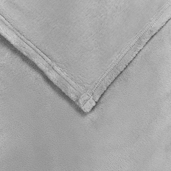 vidaXL Grey Throw Blanket 220 x 240 cm Fleece