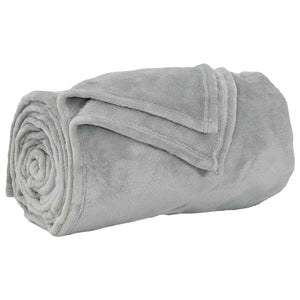 vidaXL Grey Throw Blanket 220 x 240 cm Fleece