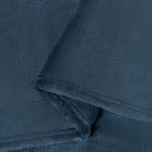 vidaXL Throw Blanket Navy Blue 130 x 150 cm Fleece