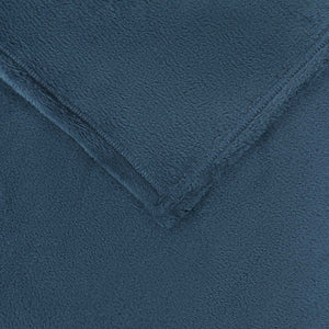 vidaXL Throw Blanket Navy Blue 240 x 270 cm Fleece
