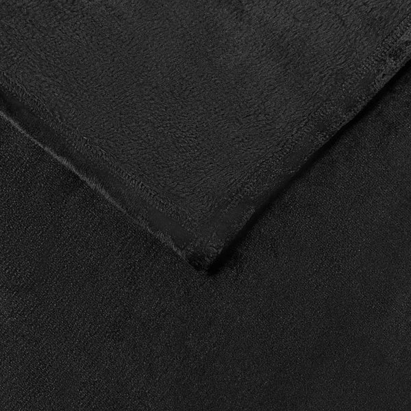 vidaXL Throw Blanket Black 150 x 200 cm Fleece