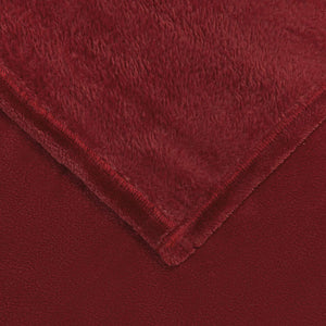 vidaXL Throw Blanket Burgundy 220 x 240 cm Fleece