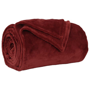vidaXL Throw Blanket Burgundy 220 x 240 cm Fleece