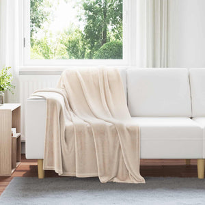 vidaXL Blankets 6 pcs Beige 130 x 150 cm Fleece