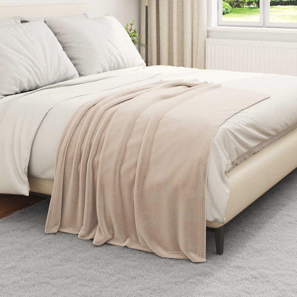 vidaXL Blankets 6 pcs Beige 130 x 150 cm Fleece