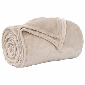vidaXL Blankets 6 pcs Beige 130 x 150 cm Fleece