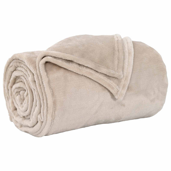vidaXL Blankets 6 pcs Beige 130 x 150 cm Fleece