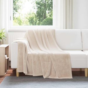 vidaXL Throws 6 pcs Beige 150 x 200 cm Fleece