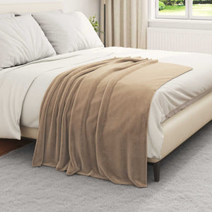 vidaXL Living Room Blankets 6 pcs Camel 130 x 150 cm Fleece