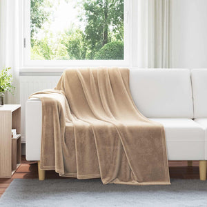vidaXL Blankets 6 pcs Camel 150 x 200 cm Fleece