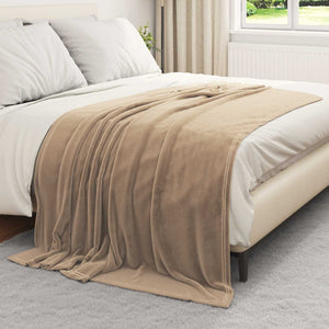 vidaXL Blankets 6 pcs Camel 150 x 200 cm Fleece