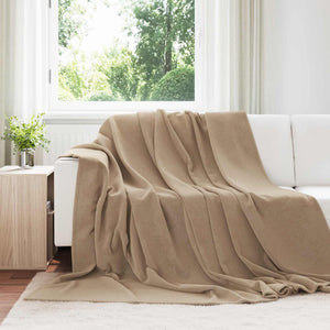 vidaXL Blankets 6 pcs Camel 220 x 240 cm Fleece