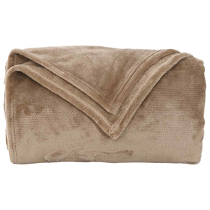 vidaXL Fleece Blankets 6 pcs Camel 240 x 270 cm