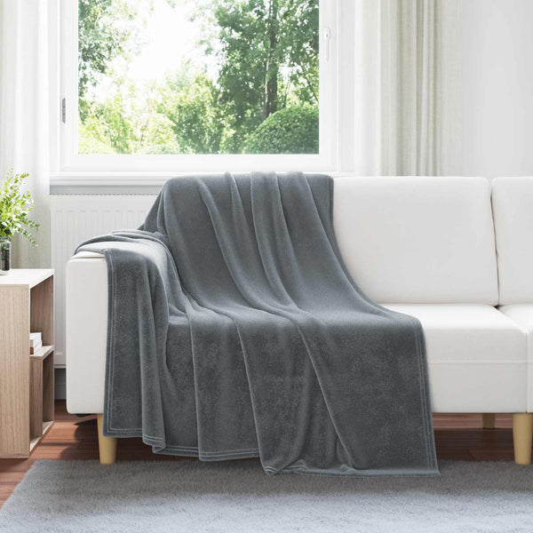 vidaXL Throws 6 pcs Dark Grey 150 x 200 cm Fleece
