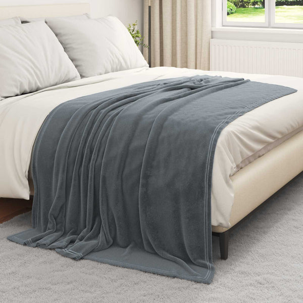 vidaXL Throws 6 pcs Dark Grey 150 x 200 cm Fleece