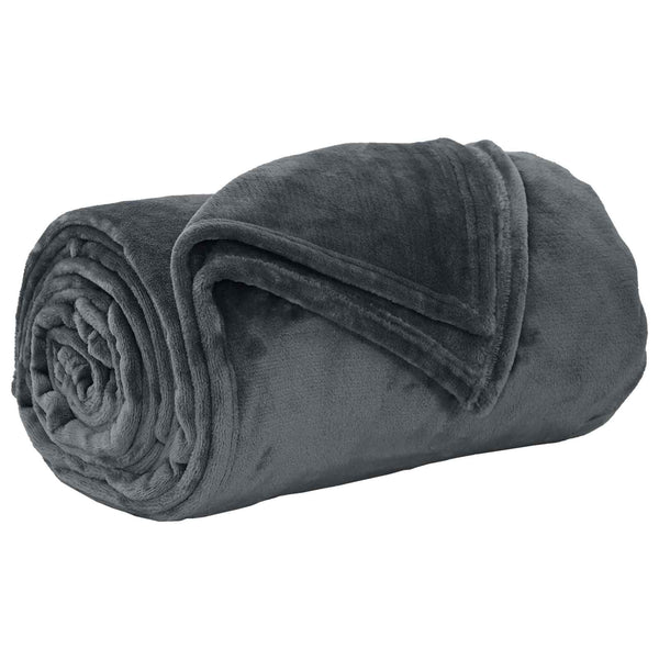 vidaXL Throws 6 pcs Dark Grey 150 x 200 cm Fleece
