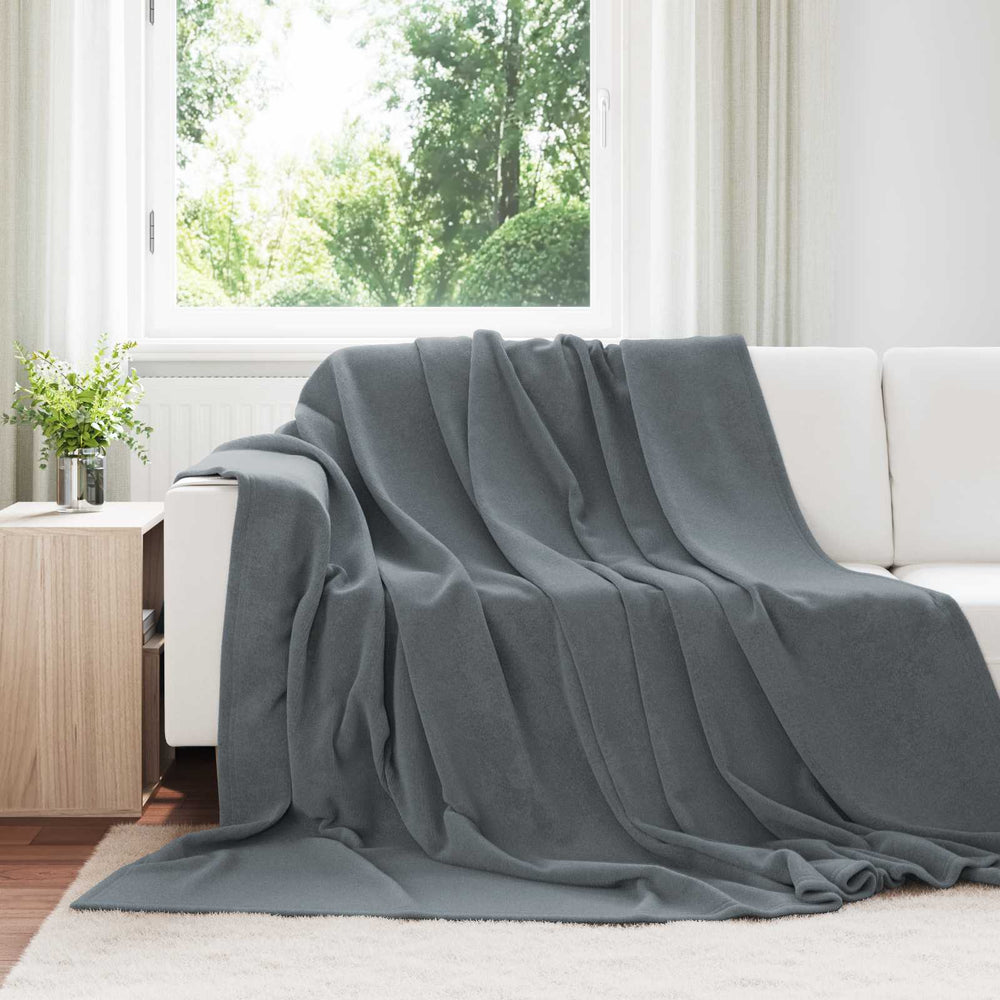 vidaXL Blankets 6 pcs Dark Grey 220 x 240 cm Fleece