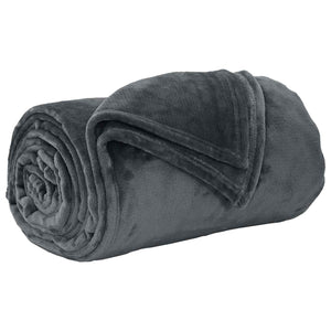 vidaXL Blankets 6 pcs Dark Grey 220 x 240 cm Fleece