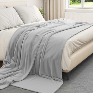 vidaXL Throws 6 pcs Grey 240 x 270 cm Fleece