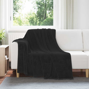 vidaXL Throws 6 pcs Black 150 x 200 cm Fleece