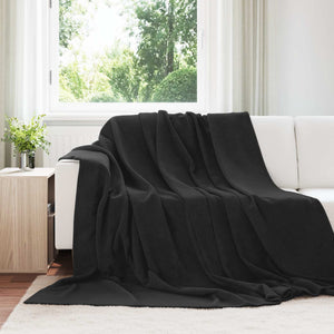 vidaXL Blankets 6 pcs Black 220 x 240 cm Fleece