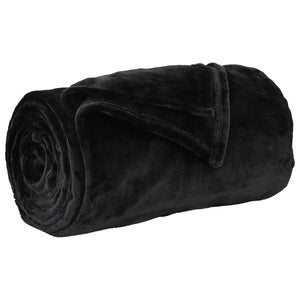 vidaXL Blankets 6 pcs Black 220 x 240 cm Fleece