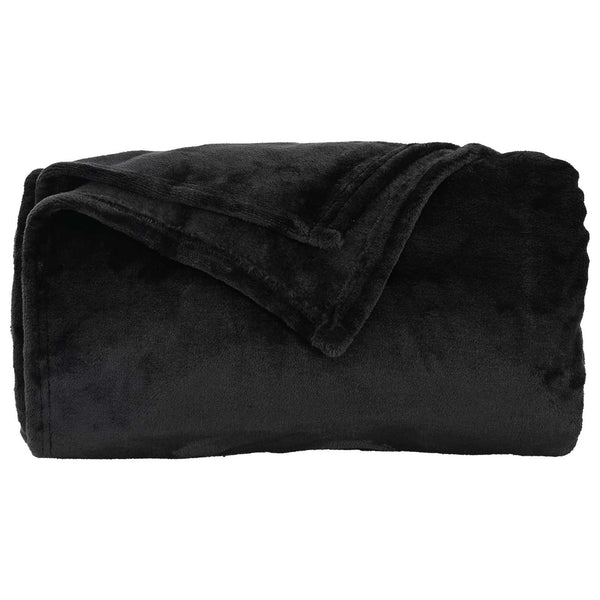 vidaXL Blankets 6 pcs Black 220 x 240 cm Fleece