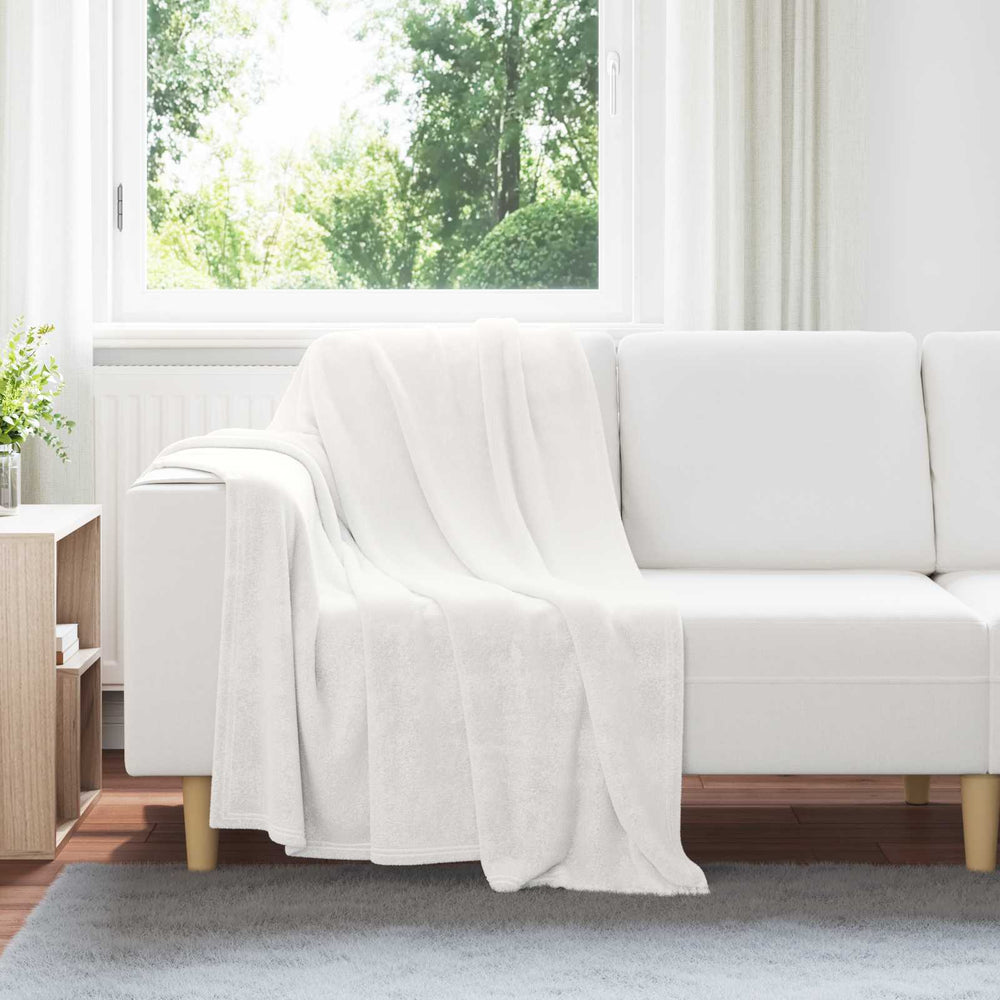 vidaXL Blankets 6 pcs White 130 x 150 cm Fleece