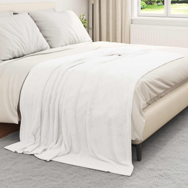 vidaXL Blankets 6 pcs White 150 x 200 cm Fleece
