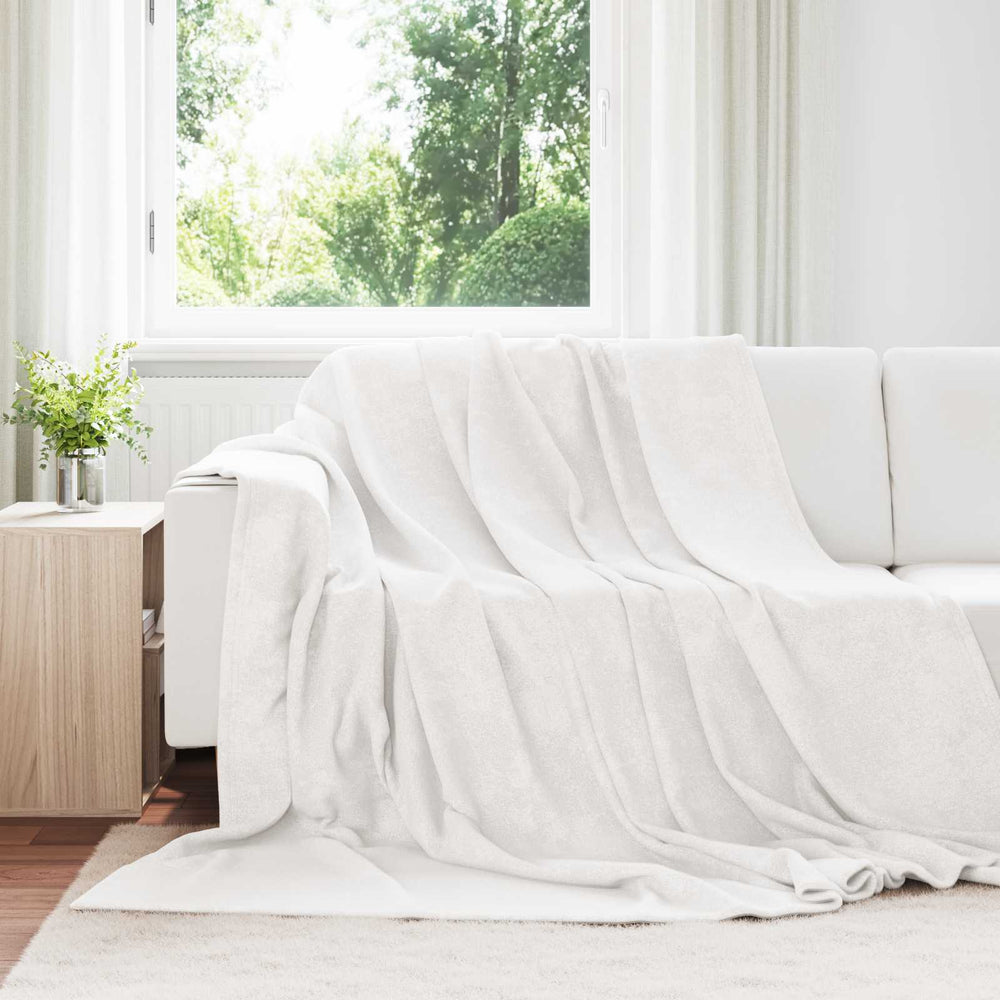 vidaXL Throw Blankets 6 pcs White 220 x 240 cm Fleece