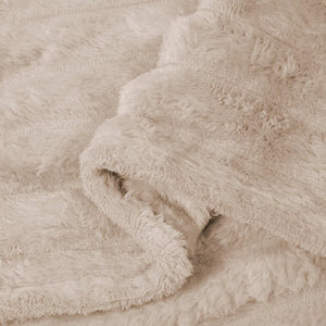 vidaXL Throw Blanket Beige 200 x 150 cm Fleece