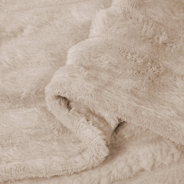 vidaXL Throw Blanket Beige 200 x 150 cm Fleece