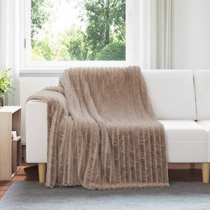vidaXL Throw Blanket Camel 200 x 150 cm Fleece