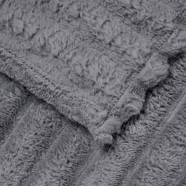 vidaXL Throw Blanket Dark Grey 150 x 130 cm Fleece