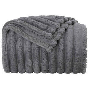 vidaXL Throw Blanket Dark Grey 150 x 130 cm Fleece