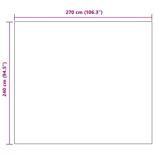 vidaXL Throw Blanket Grey 270 x 240 cm Fleece