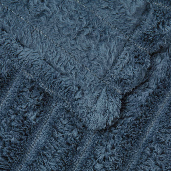vidaXL Throw Blanket Navy Blue 150 x 130 cm Fleece