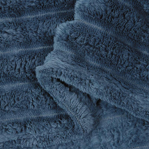 vidaXL Throw Blanket Navy Blue 270 x 240 cm Fleece