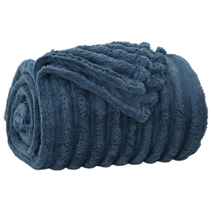 vidaXL Throw Blanket Navy Blue 270 x 240 cm Fleece